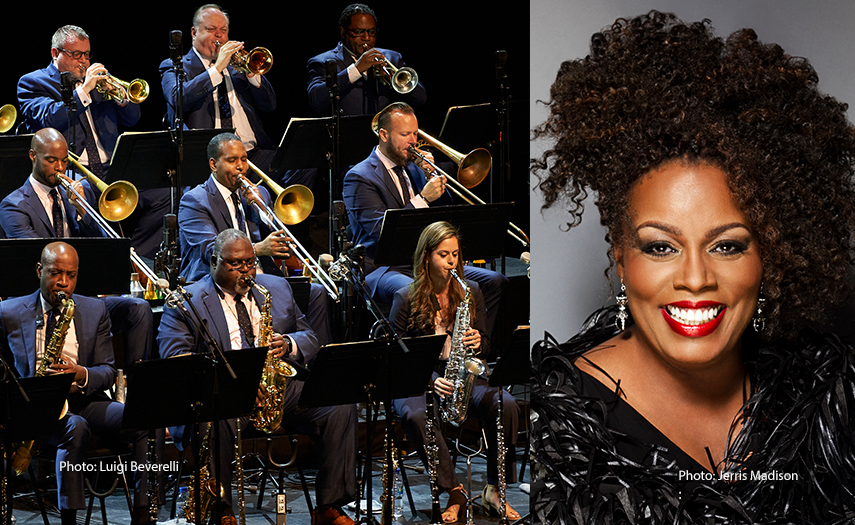 Images of the Jazz at Lincoln Center Orchestra and Dianne Reeves