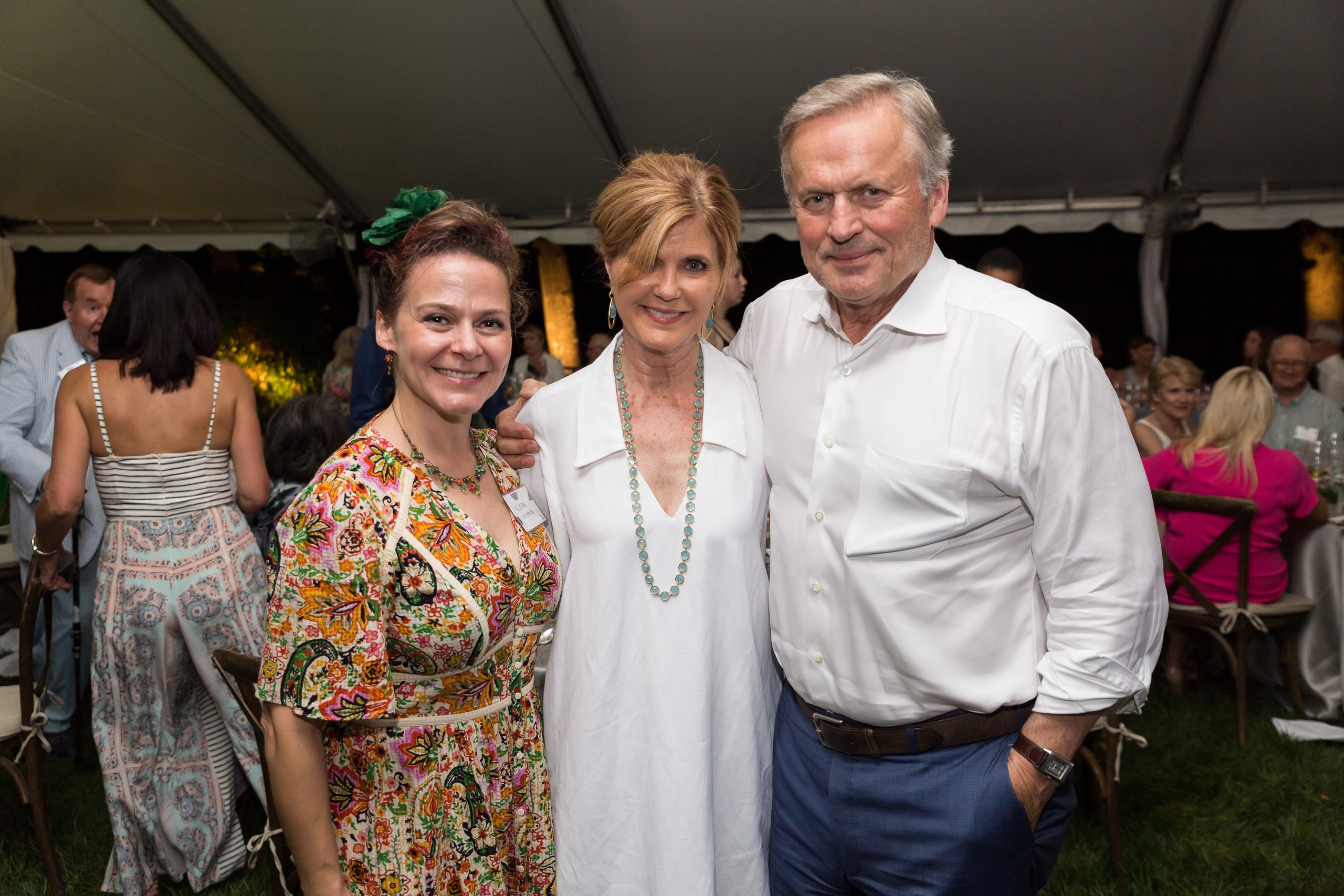Photo of Carolina Performing Arts Executive and Artistic Director Alison M. Friedman with CPA board member Renee Grisham and husband John Grisham