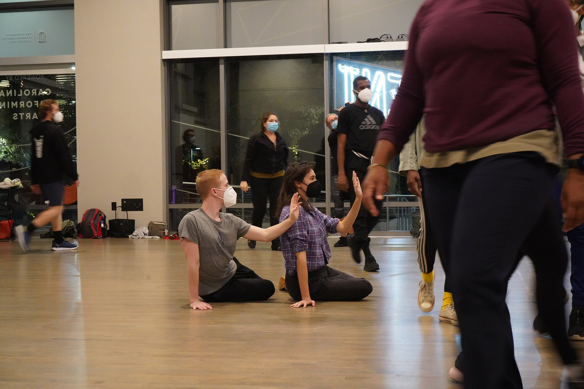 Dancers rehearse at CURRENT ArtSpace + Studio, CPA’s immersive arts venue and studio space.